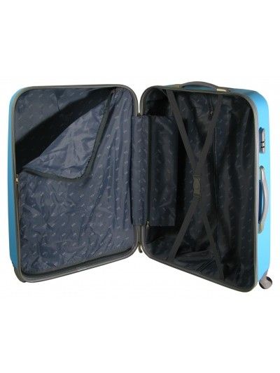 Średnia walizka na kółkach MAXIMUS 222 ABS jasno niebieska